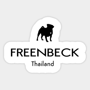 freenbecky black and white t shirt Sticker